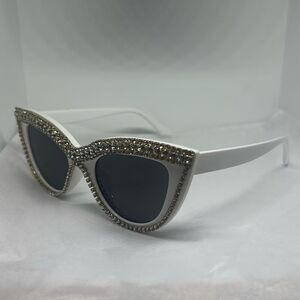 Bling Rhinestone Cat Eye Glasses